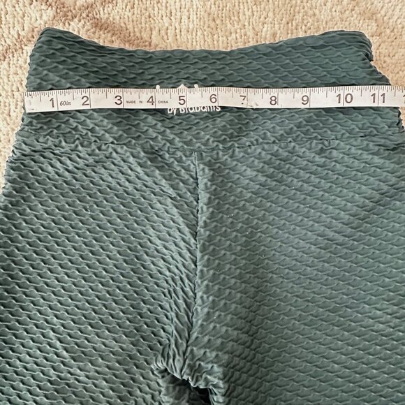 Booty By Brabants Textured High-Waist Leggings In Deep Green - Picture 4 of 5